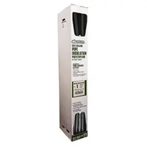 Thermwell Products 263135 6 ft. Foam Pipe Insulation, Gray