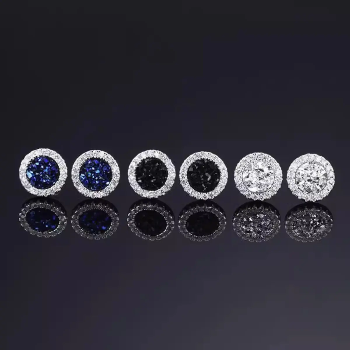 Magnetic Stud Earrings, Fashionable Rhinestone Decor Earrings for Men & Women, Trendy All-match & Exquisite Jewelry for Birthday Gift Cubic Zirconia men's earrings