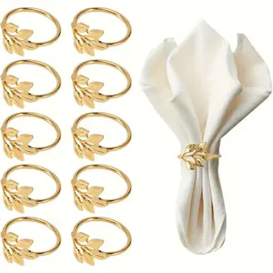 20pcs Golden Reusable Napkin Rings | Smooth Edge, Easy to Clean, Durable, and Versatile - Perfect for Wedding, Party, Celebrate, Christmas, Halloween, Hanukkah, Thanksgiving, Beer Festivals, Dinner Table Decoration and Other Special Occasions
