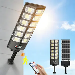 Solar Street Light Outdoor 3 Modes LED Motion Sensor Security Wall Lamp for Garden Yard Porch Decor IP65 Waterproof Remote Control Solar Lights Outdoor Mounted Light