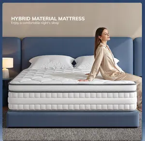 Raybee 10/12/14 Inch Hybrid Mattress, Pocket Coils Springs & Memory Foam Mattress in a Box for Twin, Full, Queen, King, CertiPUR-US Certified, Medium Firmness Hugging Comfort, Ergonomic & Lumbar Support, Motion Isolation & Relieve Pressure for Bedroom
