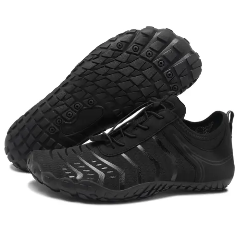 Reazuoy Women's Barefoot Aqua Shoes - Wide Toe Box, 0-Drop, Non-Slip Polyester Fabric, Rubber Sole, Multi-Size Women's Shoes for Training, Walking, Casual Fashion Watershoes