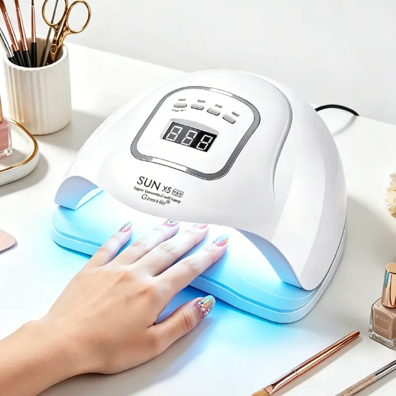 256W UV LED Nail Lamp Light Dryer Professional Gel Nail Lamp Led Nail Light for Gel Nails with Automatic Sensor & 4 Timers Drying Uv Cure Lamp Beginner Home Gel Nail Kit Salon At Home Nail Lamp
