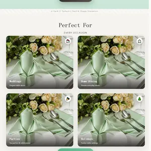 High-Quality Satin Napkins, Soft and Smooth Fabric, 43x43 Cm, Perfect for Weddings, Parties, Valentine's Day Decorations