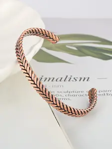 Handmade Copper Bracelet, High Quality Bracelet, Adjustable Texture Metal Jewelry Gift for Men & Women, All-Season Street Style Accessory, Premium Bracelet