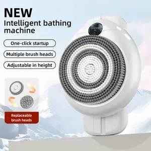 Automatic back scrubber, electric bath brush, wall-mounted bath brush, scrubbing tool, bathroom gadget, bathing spa, household bathing assistant, electric brush, shower room accessory, gift for parents, high-end bathing personal care