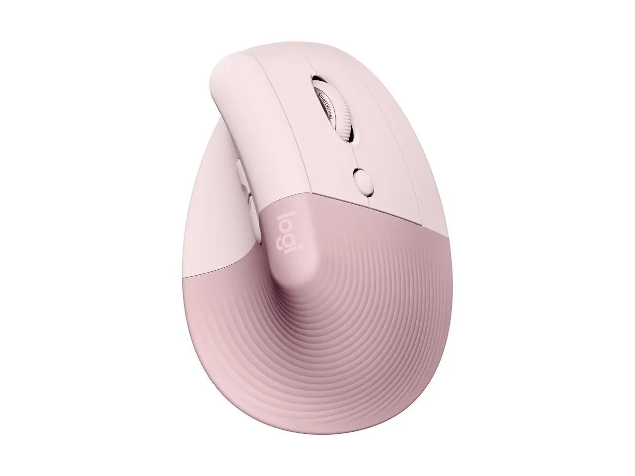 Logitech Lift Vertical Ergonomic Mouse, Wireless, Bluetooth or Logi Bolt USB receiver, Quiet clicks, 4 buttons, compatible with Windows/macOS/iPadOS, Laptop, PC - Rose