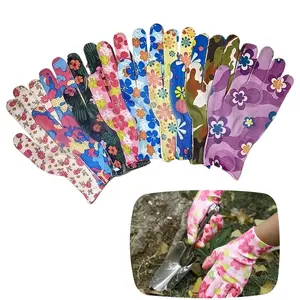 12 Pairs Women's Gloves, Floral Print, Lightweight Breathable, Ideal Summer Gift, Non-Slip Outdoor Gloves, Perfect for Outdoor Activities, Gloves Bulk