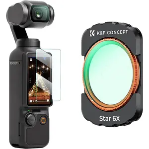 K&F CONCEPT Magnetic 6-Point Cross Screen Starburst Sparkling Effect Star Filter for DJI Osmo Pocket 3/Pocket 4, Camera Accessories with Optical Glass, HD, Multi-Coated Lens