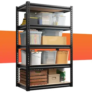 Raybee Garage Shelves Classic 5-Tier Metal Storage Shelving Unit Height Adjustable Utility Racks for Craft Warehouse Pantry Kitchen Organiser Shelf