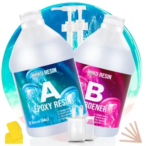 Epoxy Resin Kit- Casting Epoxy Resin, Bubble Free & Crystal Clear Epoxy Resin Kit,2 Part Resin and Hardener for Jewelry Making,Crafts,Tumbler,Art  - KHKD Resin