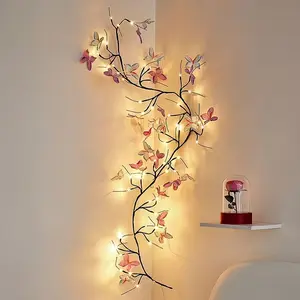 Butterfly String Lights 1.3m-30led & 1.8m-54led, Warm Light, USB Powered, 8 Adjustable Modes, Indoor Outdoor Decor