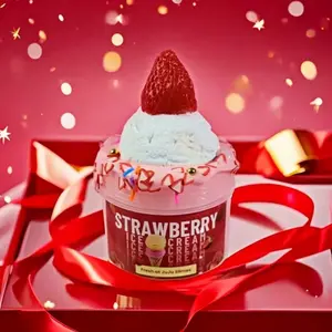 Strawberry Ice Cream Slime Jar