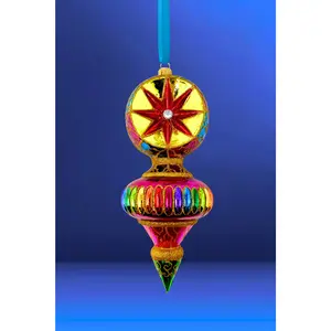 Color Glow Glass Holiday Ornament