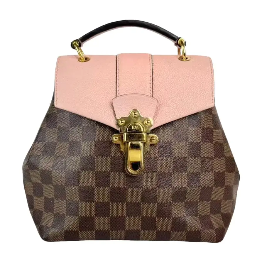 Pre-owned Louis Vuitton Leather Backpacks Damier Ebene Clapton Backpack Good, Excellent, Very Good Condition, Minor Discoloration, Free and Fast Shipping