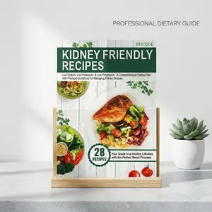 Kidney-Friendly Food Chart Set – 3 Laminated Cards: Eat Avoid Nutrient Guide with Meal Ideas & Simple Recipes Food Guide for Seniors – Durable & Easy to Clean