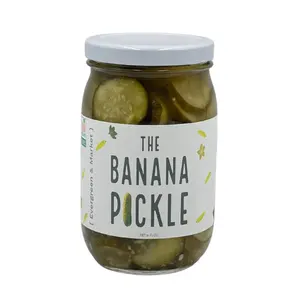 The Banana Pickle – Gourmet Garlic Dill With Banana Peppers – Sweet Hint for Sandwiches, BBQ & Snacks – 16 Oz Jar