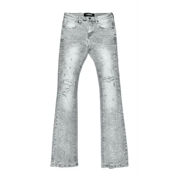 Vicious embellish stacked denim'