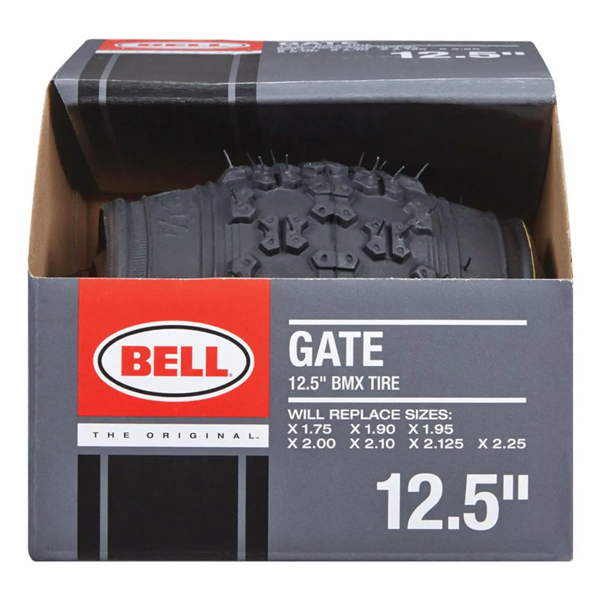 Bell Sports 12.5 in. BMX Bike Tire, Kevlar Layered for Flat Protection and BMX Riding, Rugged Carbon Steel Bead, Black, Bikes, Components & Parts