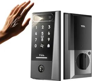 TCL Smart Lock D2Pro, AI Palm Vein Recognition Built-in Doorbell Door Lock, Keyless Entry Security Electronic Deadbolt for Front Door, Works with Alexa, Auto Lock, Voice Control, Easy Install