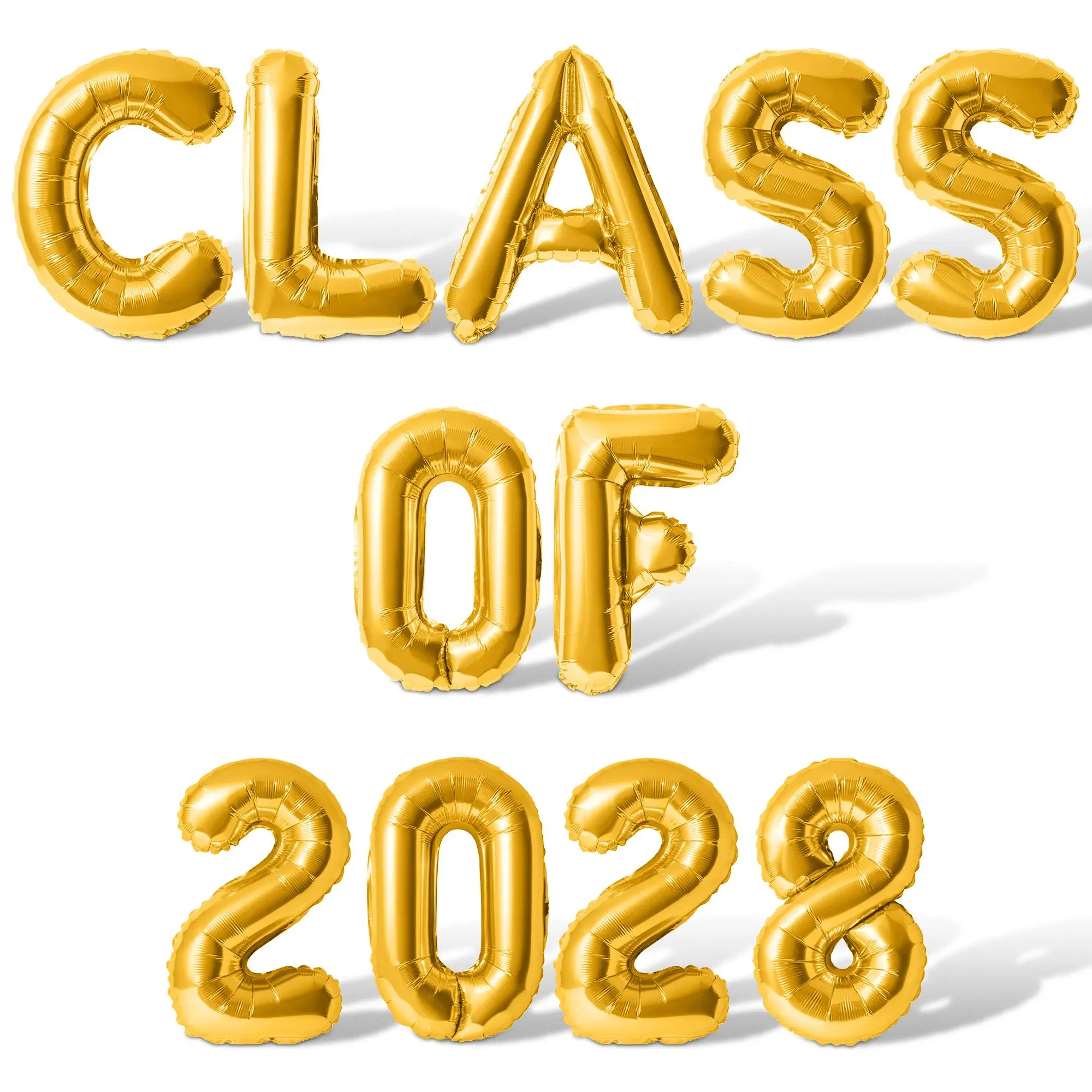Letter Balloons - CLASS OF 2028 16" Inch Alphabet Letters Foil Mylar Balloon Graduation Party Banner