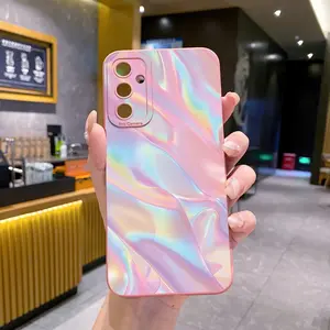 for Compatiable with Samsung Galaxy A16 A06 A15 A05 A25 A35 A55 A14 A24 A34 A54 A33 A53 A73 A32 A52S A72 Graient Color Luxury Cover Full Len Protective Case Accessories