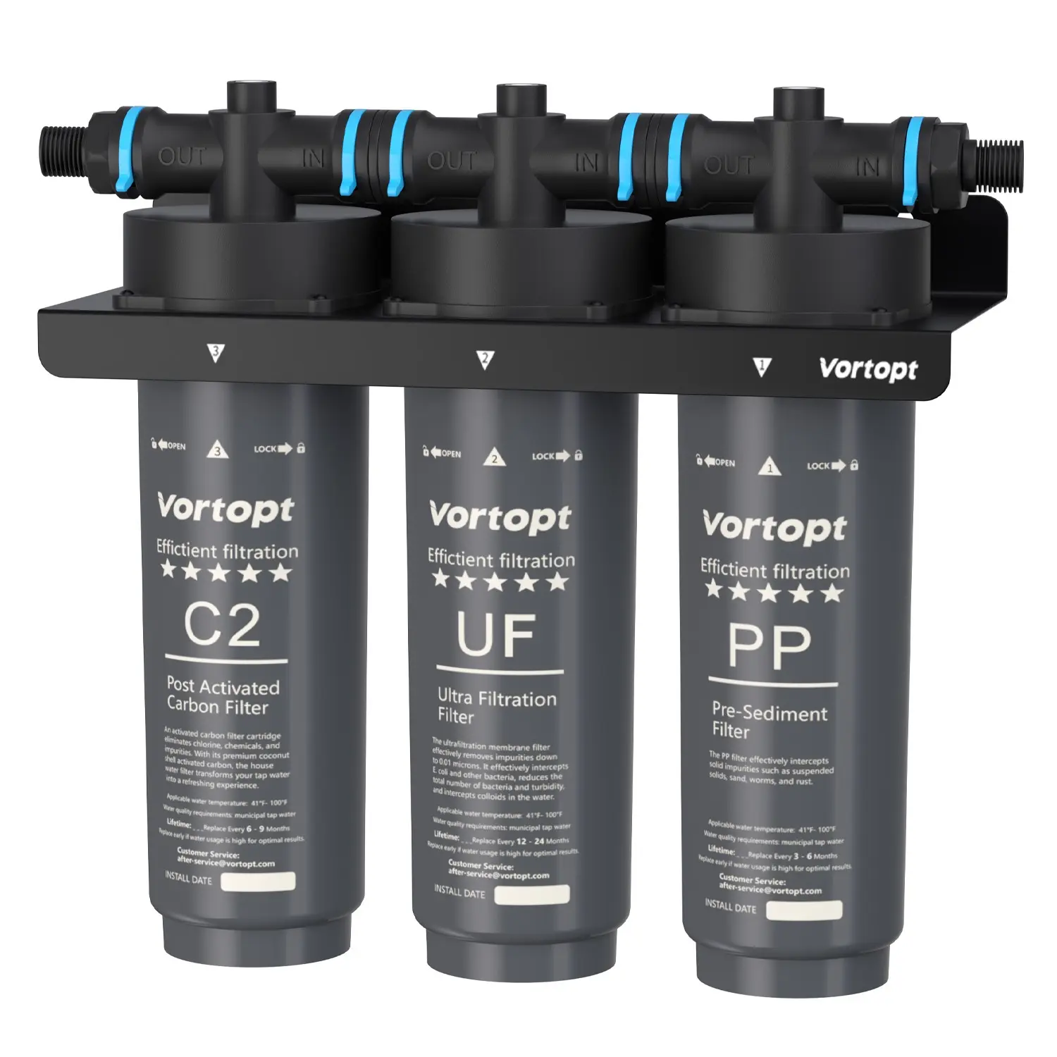 Under-sink ultrafiltration water purifier, Instant Pure Water, Vortopt Faucet Mount Filter, Removes 99.99% Impurities, Quick Connect in 3 Min, Compact Kitchen/Sink, TDS Mineral Safe, Includes 3 Filters, Water Filter System, Home Water Filtration System