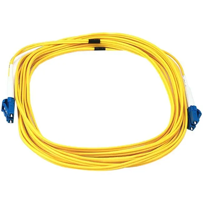 Monoprice Fiber Optic Cable LC/LC Single Mode Duplex 5 meter 9/125 Type Yellow
