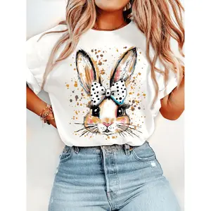 Women'S T-shirt Creative rabbit print