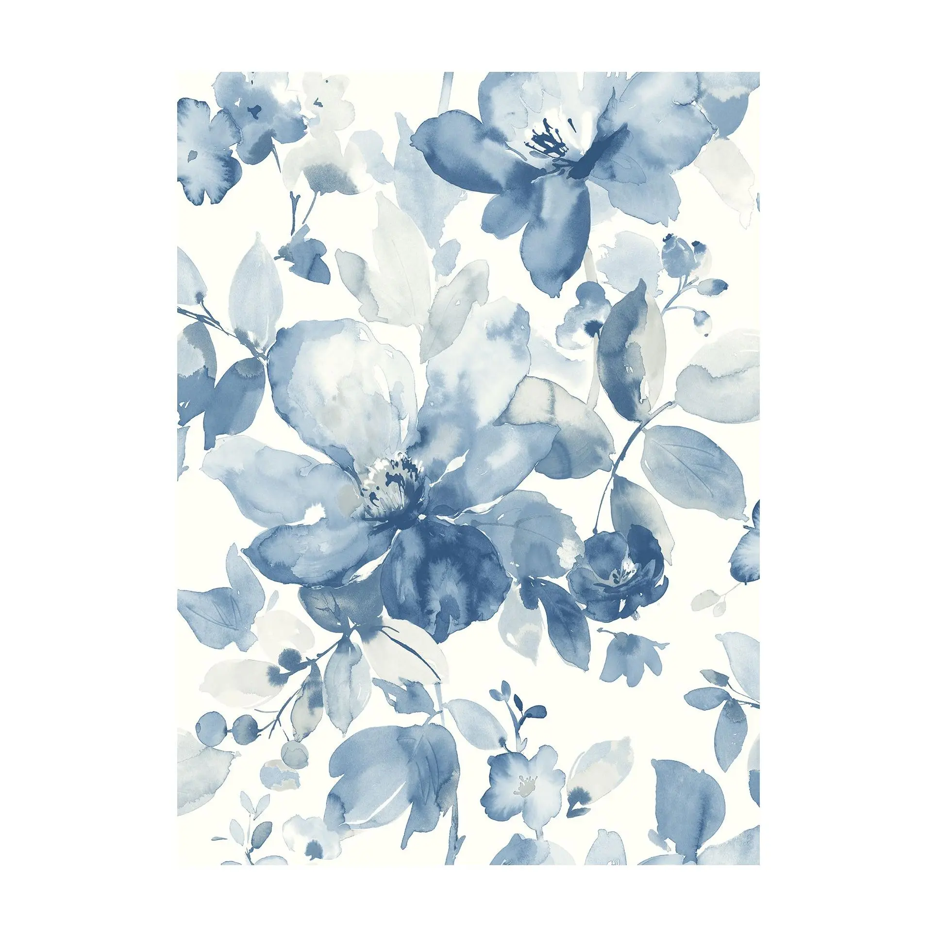 NextWall Watercolor Flower Peel-and-Stick Wallpaper NextWall Watercolor Flower Peel-and-Stick Wallpaper