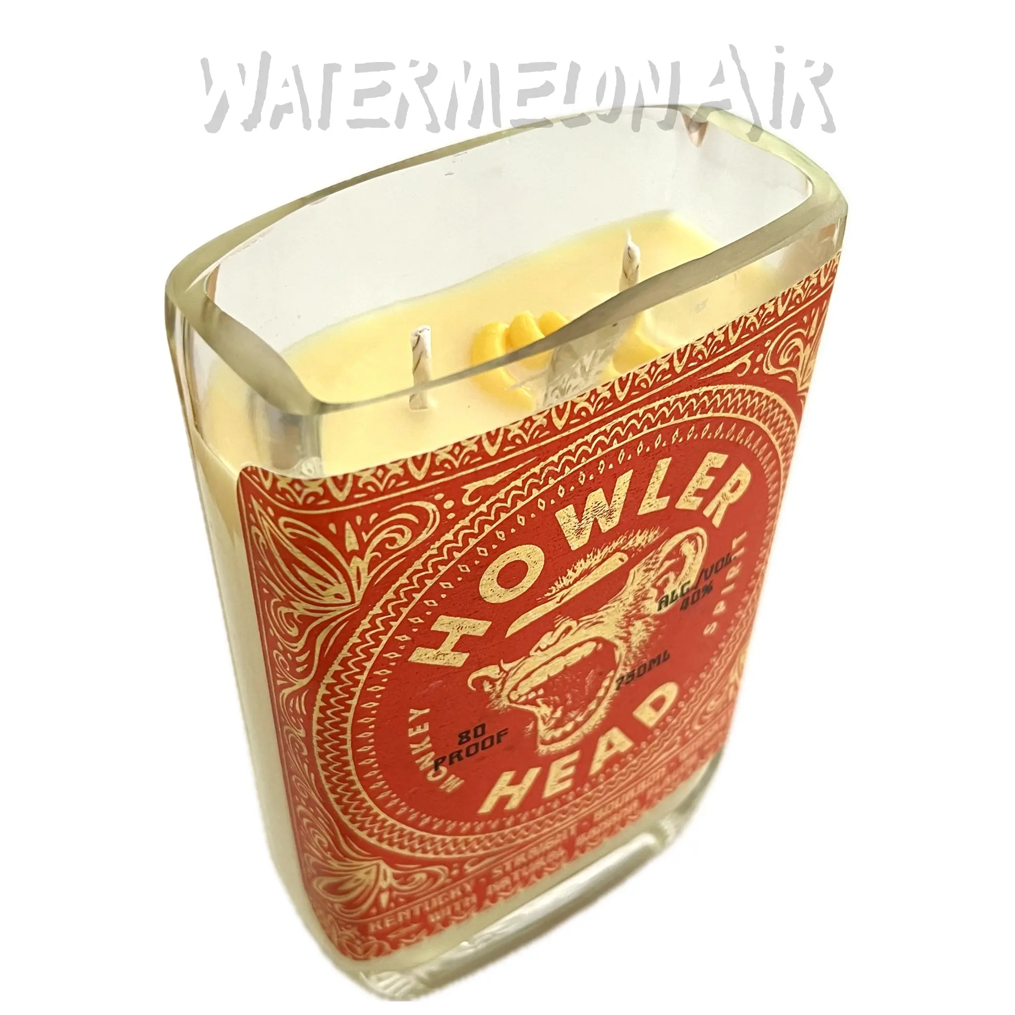 BANANA Bottle Candle Scented in Banana Bread Decor Candle 20 oz Hand Poured Soy Wax with Wax Banana Bunch Embed