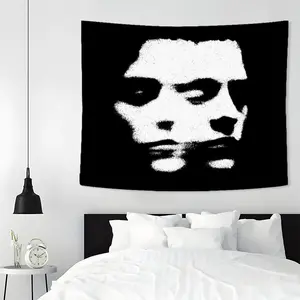 Black And White Design Sense Split Face Pattern Tapestry, Durable Decorative Tapestry, 1 Count Wall Hanging Decor, Wall Art for Home Living Room Bedroom Office, Home Decor Accessories