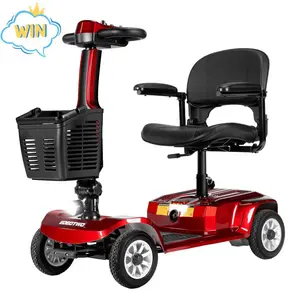 EOEOTWO Perfect Christmas Gift - 4-Wheel Foldable Mobility Scooter for Seniors | 24V 12Ah Battery, 20km Range | 6km/h Safe Speed | 250W Motor, 190kg Load Capacity | Built-in Lights & Storage Basket | Ultimate Companion for Community Errands & Leisure