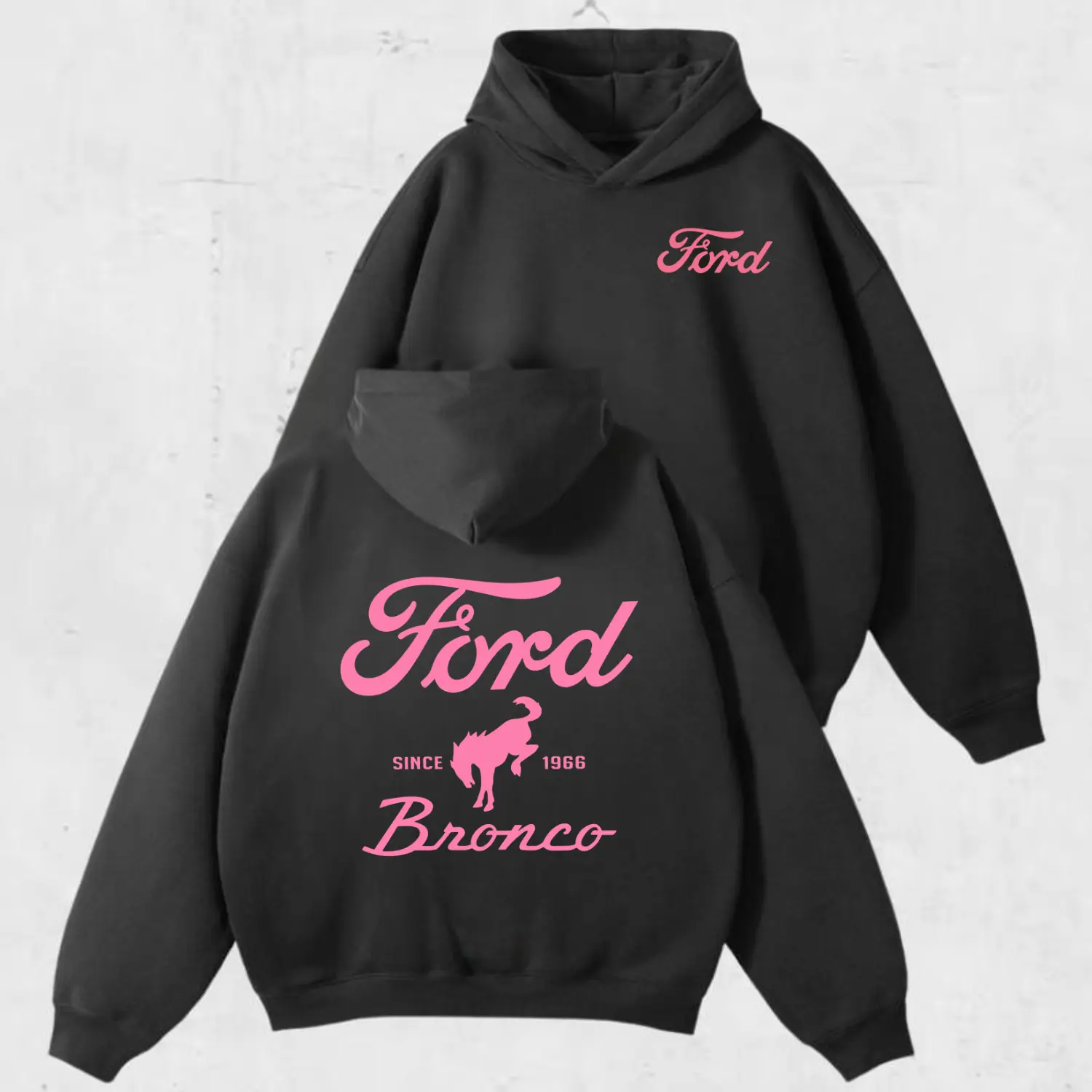 Vintage Pink Ford Bronco Hoodie, Sweatshirt, T-shirt Unisex Crewneck for Men Women, Retro Off Road Truck Lover Pullover, Y2K Streetwear Outfit