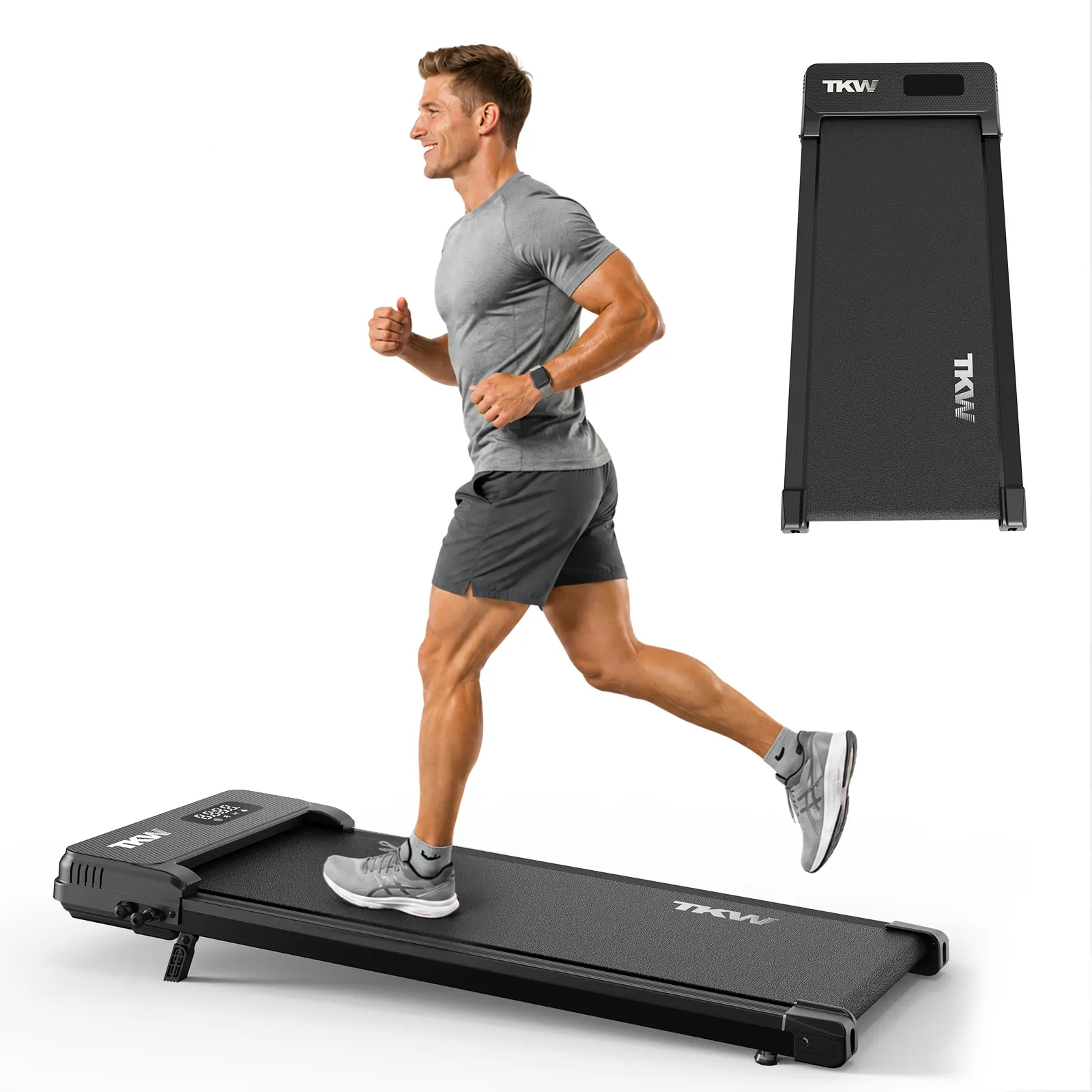 Walking Pad  with5% Incline,  Remote Control, LED Display, Portable Under Desk Treadmill for Home/Office Small Spaces