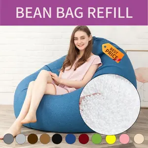 1 Pack of Soft and Lightweight Polystyrene Bean Bag Filler - White Round Foam Granules for Sofas, Pet Beds, Dolls and Pillows - Perfect for DIY Handicrafts & Home Decor, Versatile Plush Texture