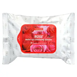 Purederm Make-Up Cleansing Tissues, Rose, 30 Tissues
