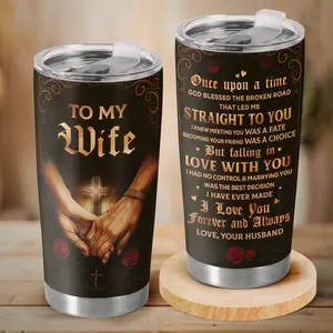 Faith-Based Romantic Gift for Wife from Husband – To My Wife Christian Love 20oz Tumbler , Anniversary, Valentine’s, or Everyday Love Reminder