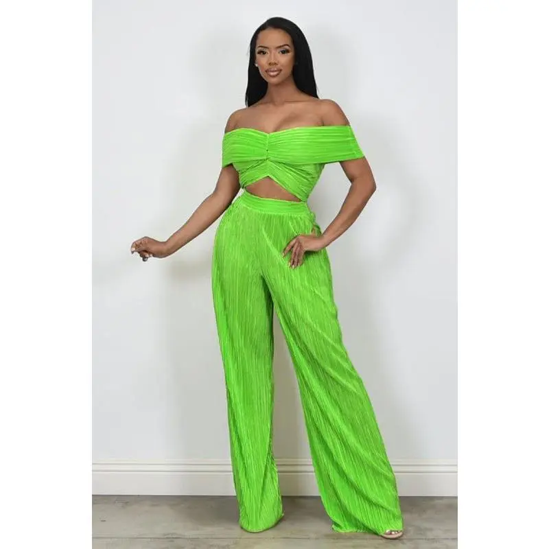 Colorful Life Pant Set (Lime Green)
