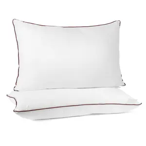 Premium Hotel Quality Bed Pillows Set of 2 - Hypoallergenic Microfiber, Soft & Supportive for All Sleepers (Side/Back/Stomach)