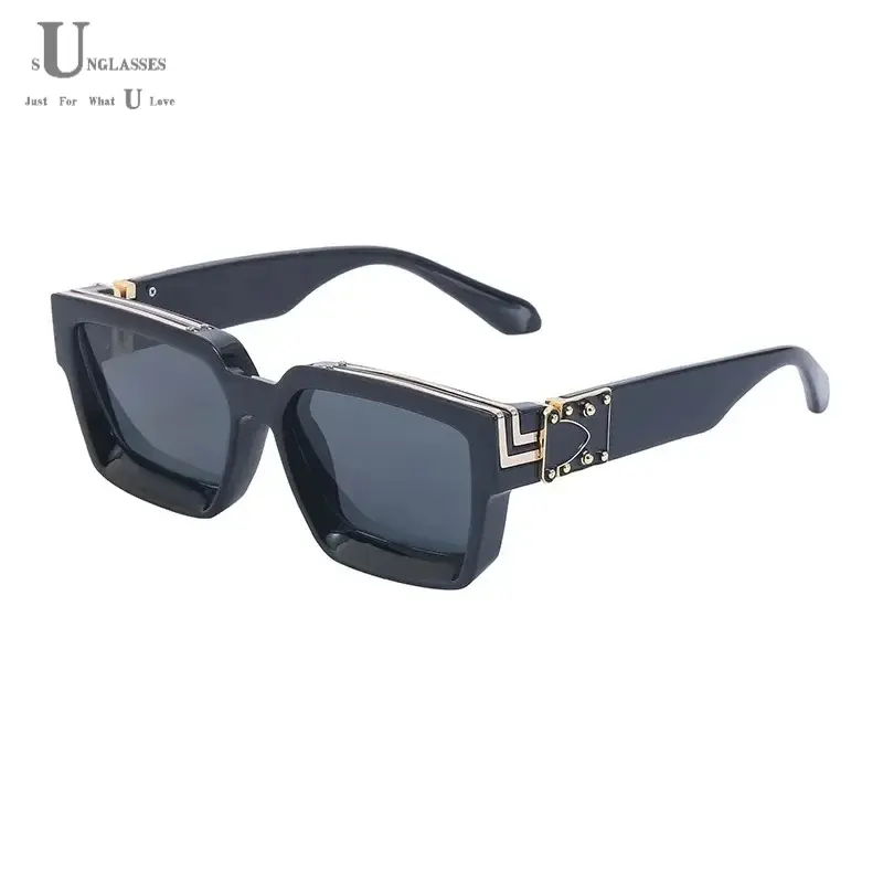 U shop,European and American Millionaire Same Style Sunglasses Men's Fashion Internet Celebrity Box Sunglasses Women's Trendy Sunglasses