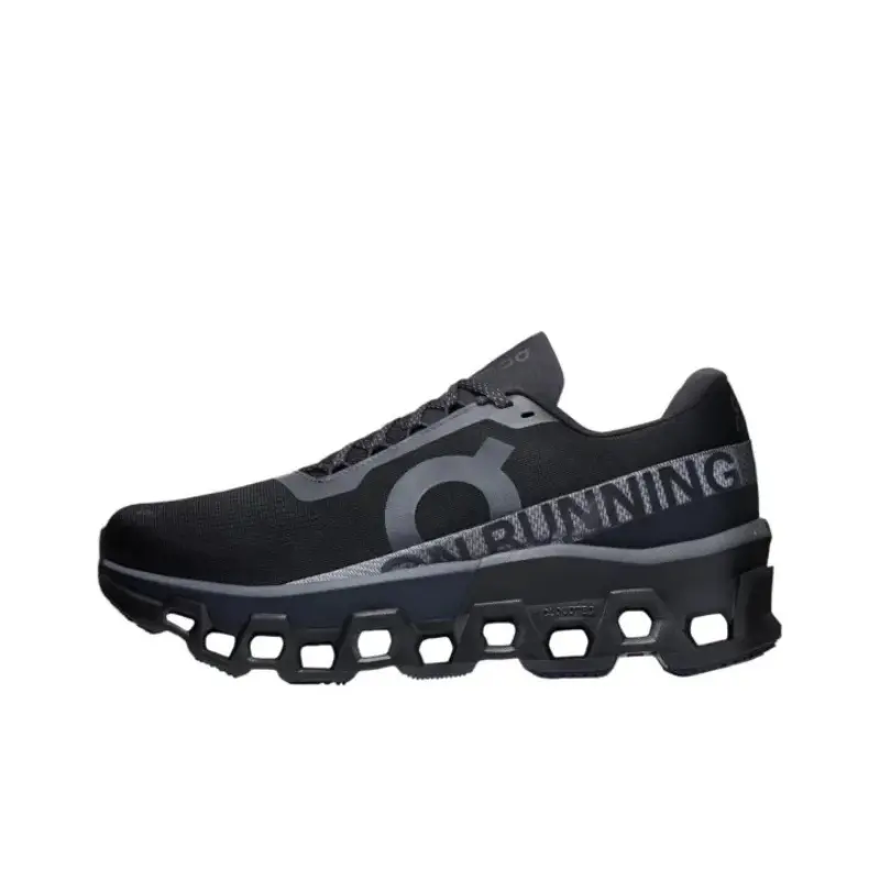 Unisex All Black Hollow Cloud Cushion Running Sneakers, Viral Chunky Hollow Shock Absorb Sole Lightweight Breathable Athletic Walking Gym Trainers For Men Women