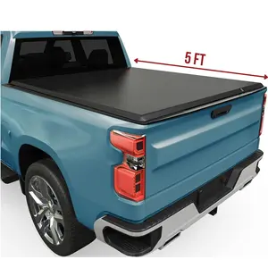 [Fits 2024-2026 Toyota Tacoma] 5 Ft Bed, Soft Tri-fold Truck Bed Tonneau Cover