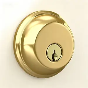 New Title: Bright Brass Keyed Entry Deadbolt, Single Cylinder with Turnbutton, SCHLAGE B60N505 Compatible, Rekeyable, High Security Lock, Durable Exterior Door Hardware