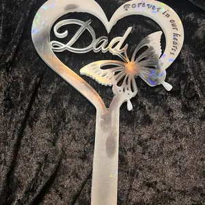 Customer Creation - Honor His Legacy: Custom Memorial Dad Grave Marker Stakes – A Heartfelt Tribute