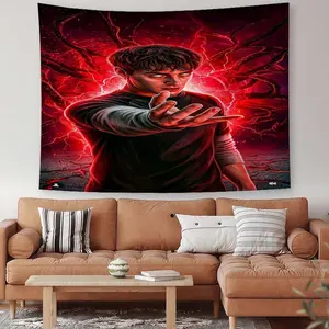 Stranger Things S3 Backdrop Retro Tapestry Wall Hanging, Vintage TV Photography Background, Polyester Wall Decor for Bedroom, Gaming Room, Living Room, Party Setup, Studio Decor