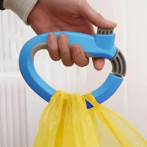 1pc Reusable Plastic Shopping Handle - Self-Locking Thumb Pouch Carrier for Energy-Saving Shopping!
