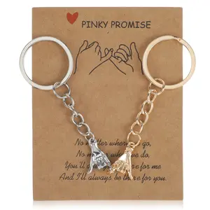2Pcs Pinky Promise Matching Keychains for Couples & Best Friends Lightweight, Durable & Stylish Design Symbol of Love, Trust & Forever Commitment Perfect Gift for Valentine’s Day, Birthday, Anniversary