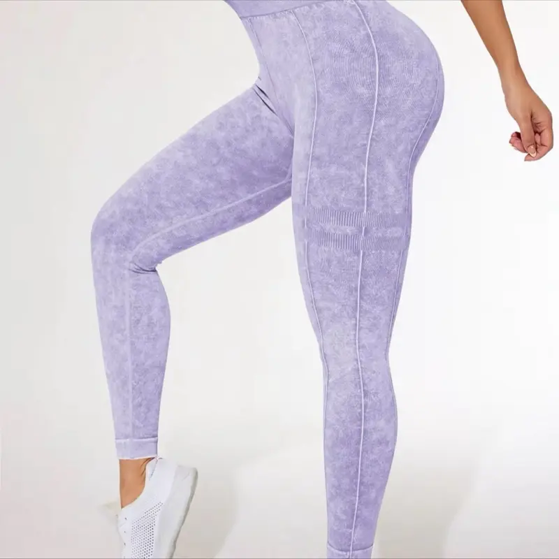 FIRMABS Seamless Butt Lifting Workout Leggings for Women High Waist Yoga Pants Compression Contour Tightsathleisure leggings athletic wear in Lavender Color 93% Nylon 7% Spandex Four-Way Stretch