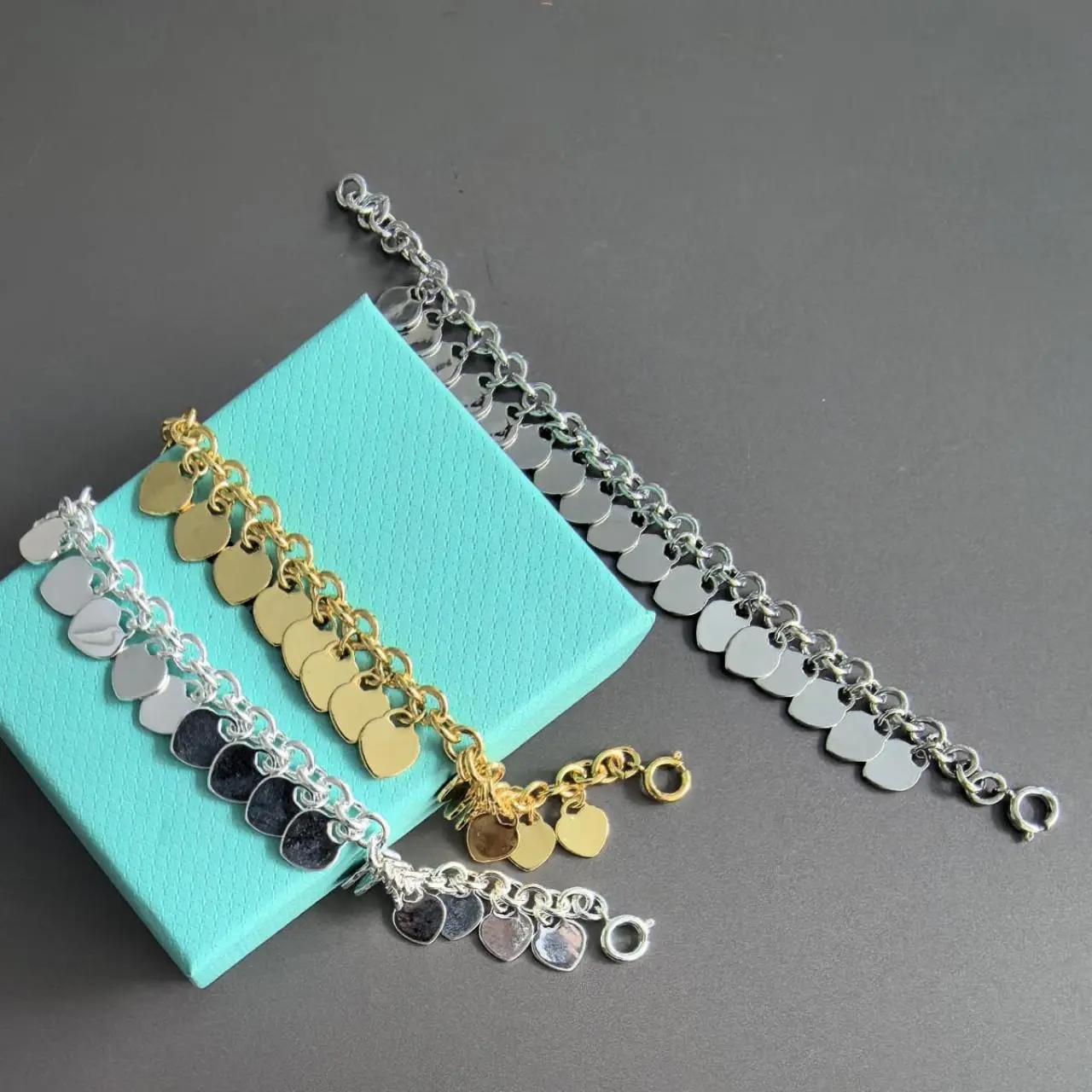 Heart Symbol Bracelet - Thick Chain OT Buckle Trendy Bracelet - Versatile Necklace tarnish proof jewelry evry jewels Valentines Special for Women-Heart Shaped Pendant TikTokShopCreatorpicks